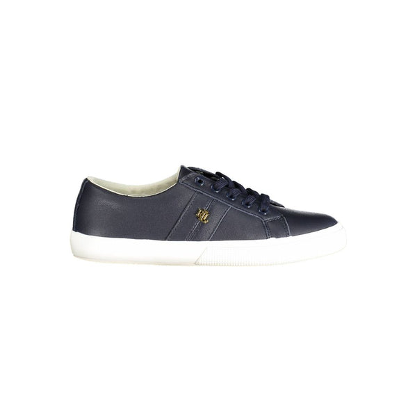 Blaue Leder Damen Sneaker