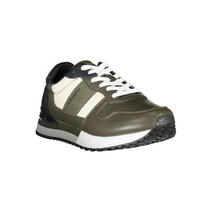 Emerald Glide Sportliche Sneakers mit kontrastierenden Schnürsenkeln