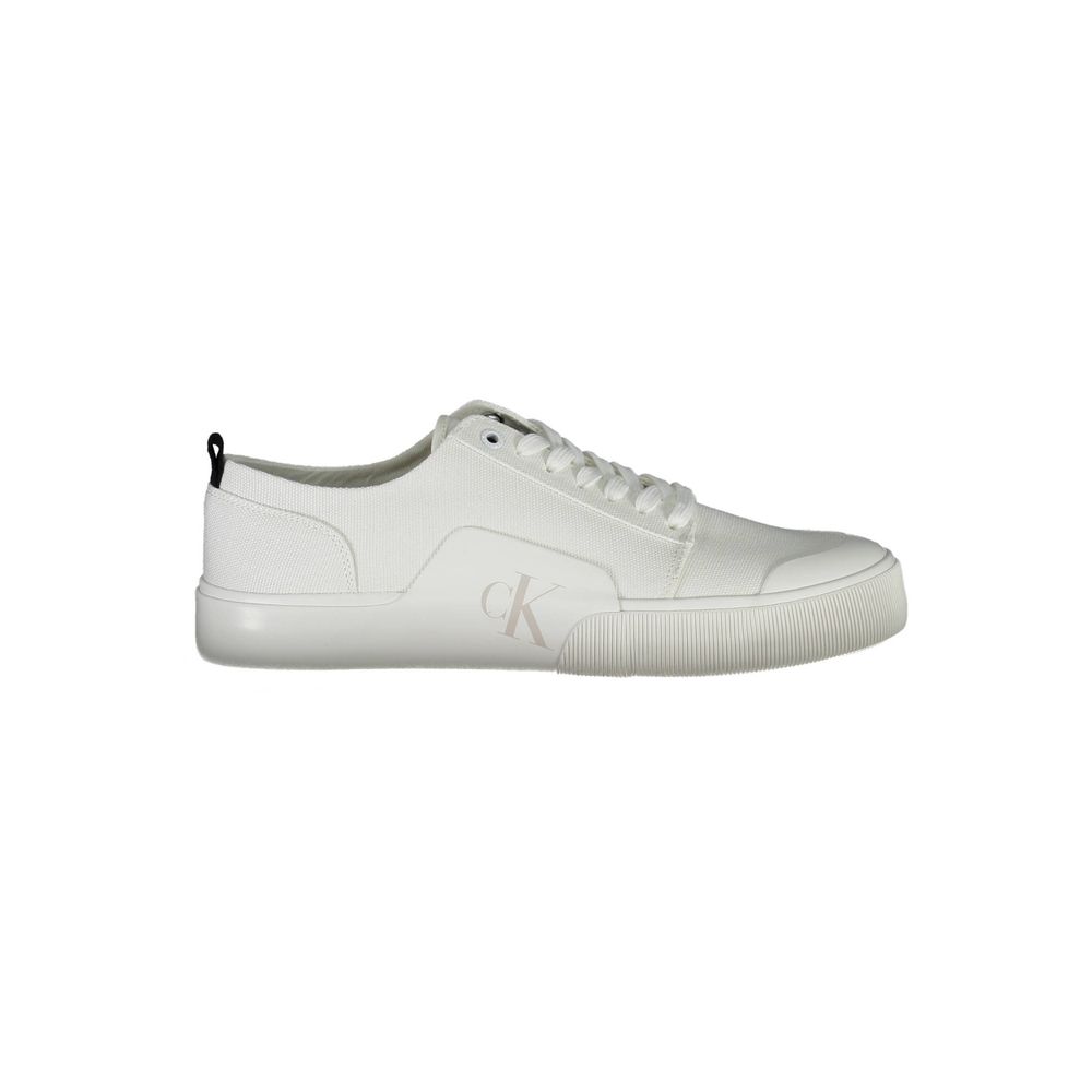 Weiß Baumwolle Männer Sneaker