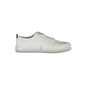 Weiß Baumwolle Männer Sneaker