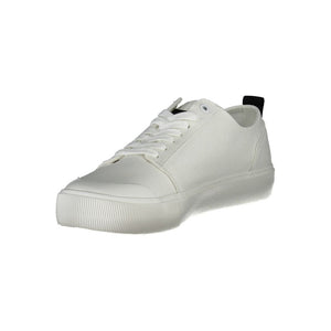 Weiß Baumwolle Männer Sneaker