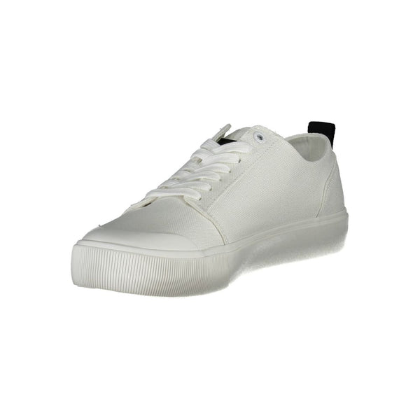 Weiß Baumwolle Männer Sneaker