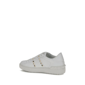 Weiße Kalbshaut Bos Taurus Sneakers mit niedrigem Schaft