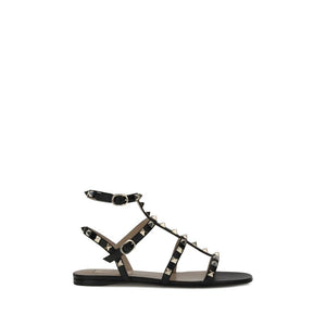 Schwarze Kalbsleder Bos Taurus Sandalen