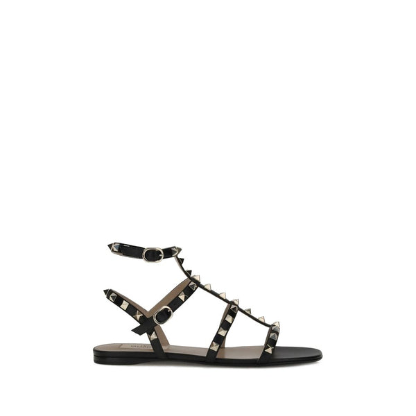 Schwarze Kalbsleder Bos Taurus Sandalen