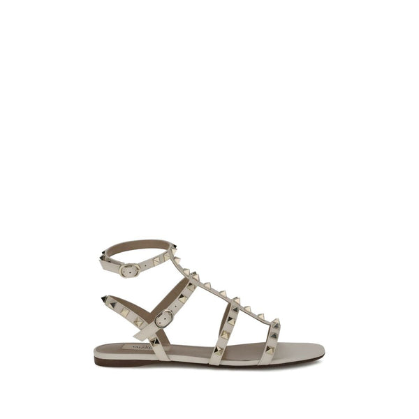 Weiße Kalbshaut Bos Taurus Sandalen