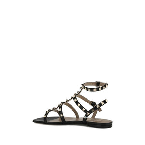 Schwarze Kalbsleder Bos Taurus Sandalen