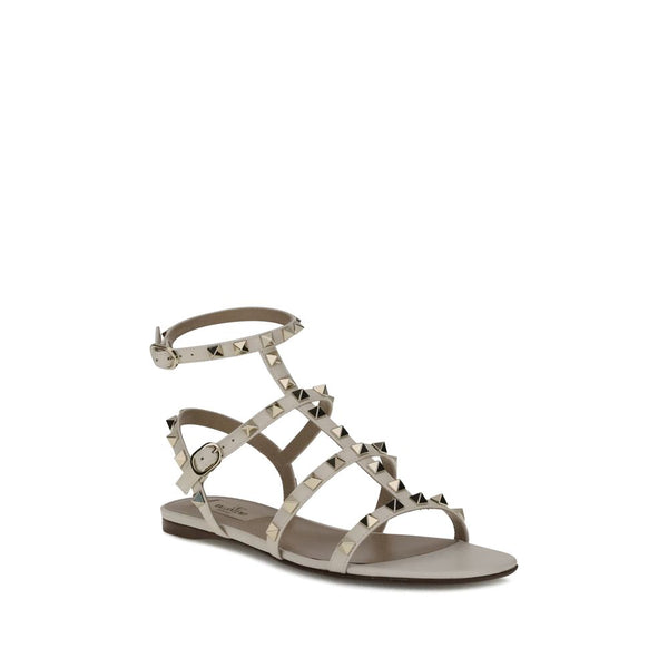 Weiße Kalbshaut Bos Taurus Sandalen