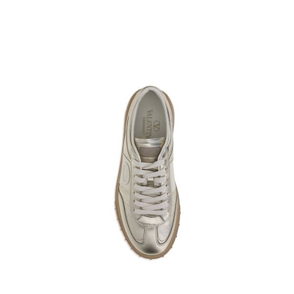 Goldene Kalbshaut Bos Taurus Sneakers mit niedrigem Schaft