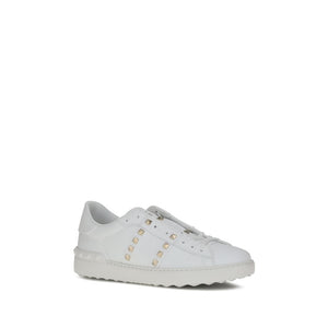 Weiße Kalbshaut Bos Taurus Sneakers mit niedrigem Schaft
