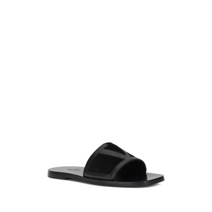Schwarze Kalbsleder Bos Taurus Sandalen