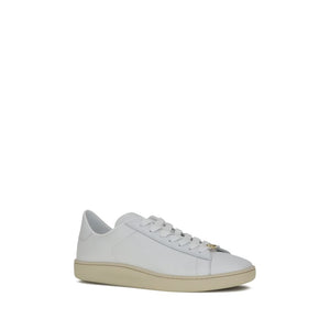 Weiße Kalbshaut Bos Taurus Sneakers mit niedrigem Schaft
