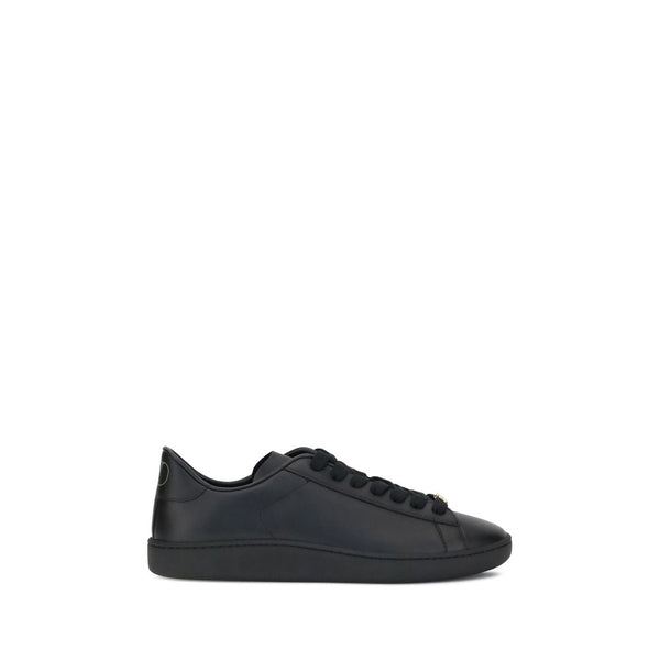 Schwarze Low-Top-Sneaker aus Kalbsleder Bos Taurus