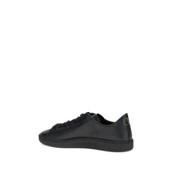 Schwarze Low-Top-Sneaker aus Kalbsleder Bos Taurus