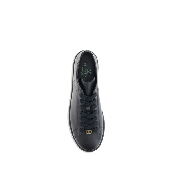 Schwarze Low-Top-Sneaker aus Kalbsleder Bos Taurus