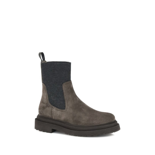 Braune Kalbshaut Bos Taurus Stiefeletten
