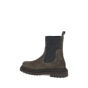 Braune Kalbshaut Bos Taurus Stiefeletten