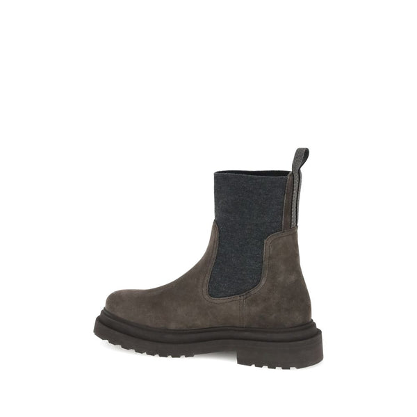 Braune Kalbshaut Bos Taurus Stiefeletten