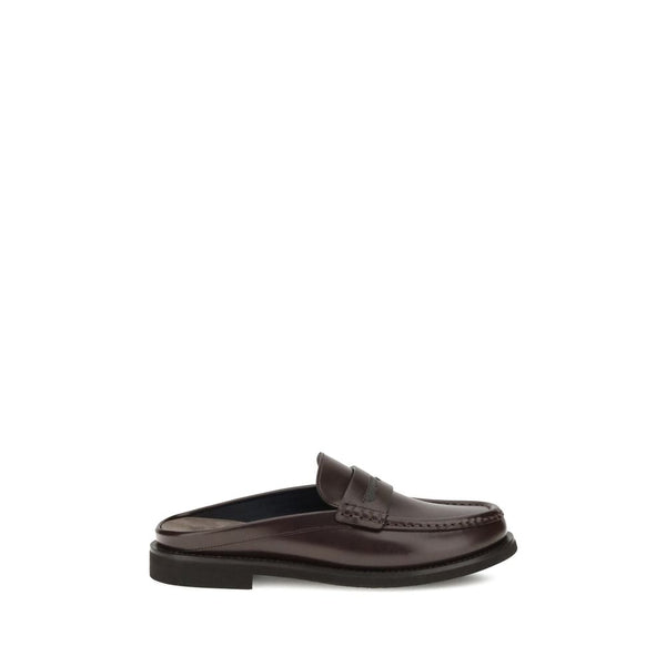 Braune Kalbsleder Bos Taurus Slipper