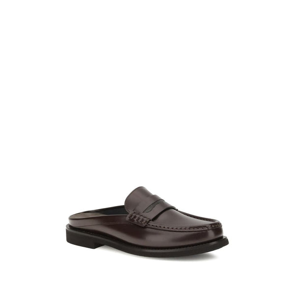 Braune Kalbsleder Bos Taurus Slipper
