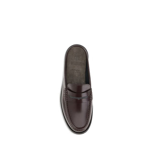 Braune Kalbsleder Bos Taurus Slipper