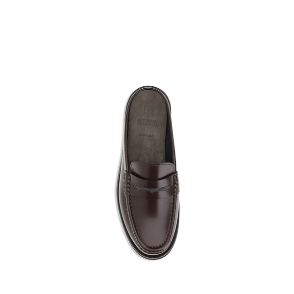 Braune Kalbsleder Bos Taurus Slipper