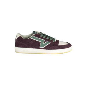 Lila Leder Herren Sneaker