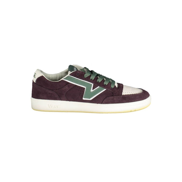 Lila Leder Herren Sneaker