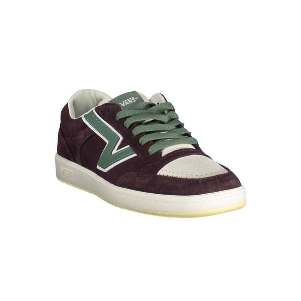 Lila Leder Herren Sneaker