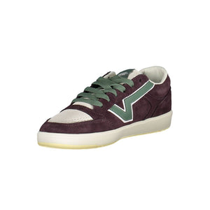 Lila Leder Herren Sneaker