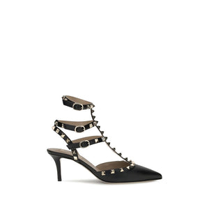 Schwarze Kalbshaut Bos Taurus High Heels