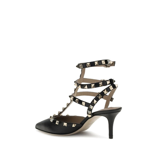 Schwarze Kalbshaut Bos Taurus High Heels