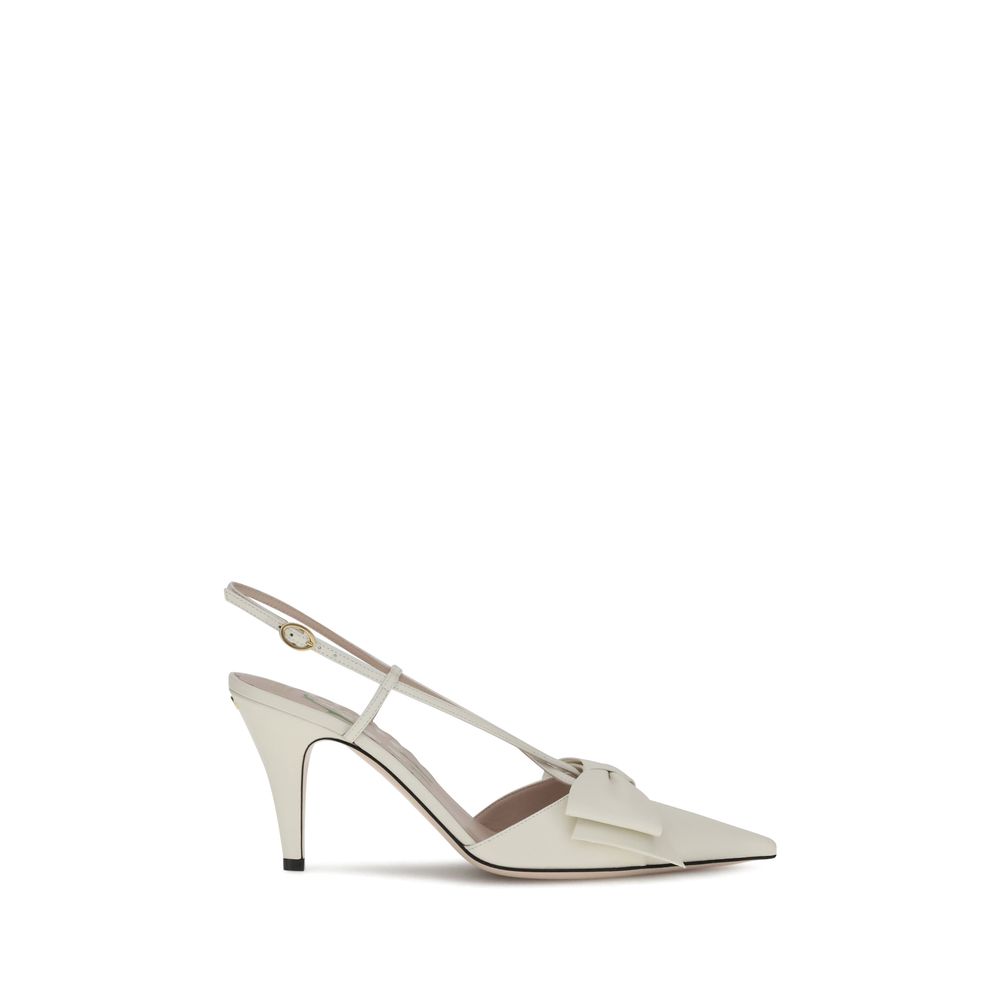 Weiße Kalbsleder Bos Taurus High Heels