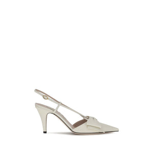 Weiße Kalbsleder Bos Taurus High Heels