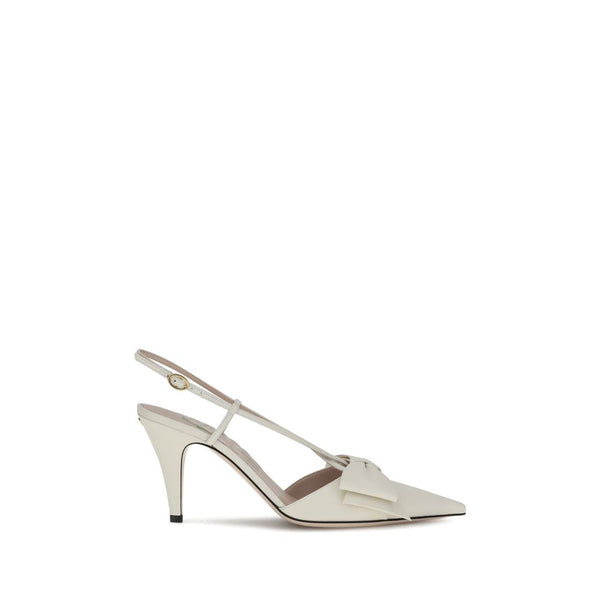 Weiße Kalbsleder Bos Taurus High Heels