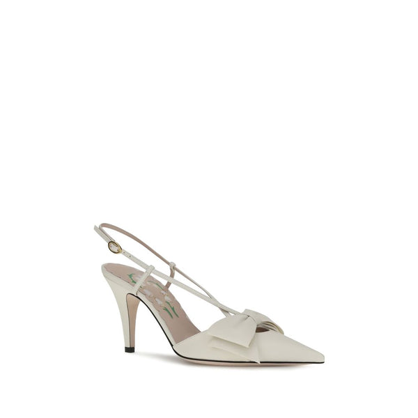 Weiße Kalbsleder Bos Taurus High Heels