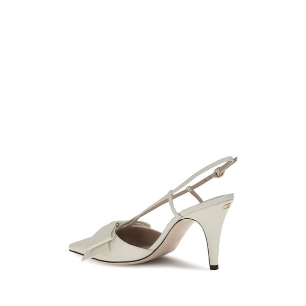Weiße Kalbsleder Bos Taurus High Heels