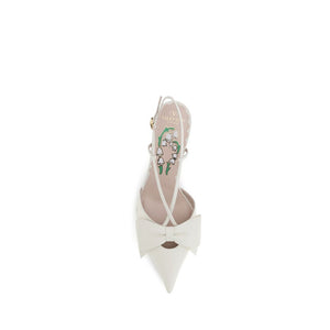 Weiße Kalbsleder Bos Taurus High Heels