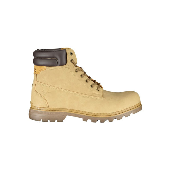 Beige Polyester Herrenstiefel