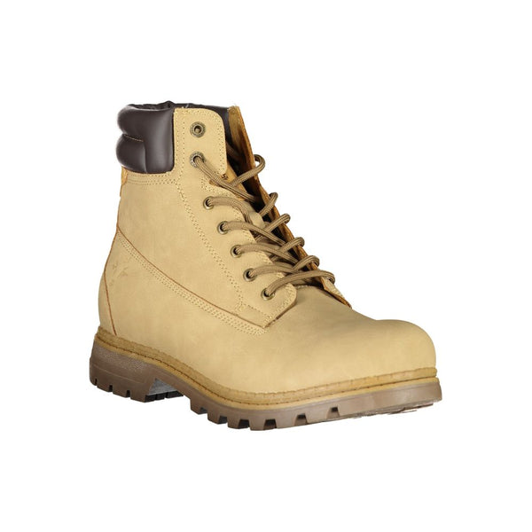 Beige Polyester Herrenstiefel