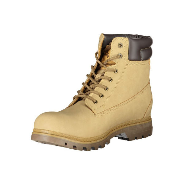 Beige Polyester Herrenstiefel