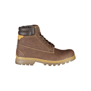 Brauner Polyester Herrenstiefel