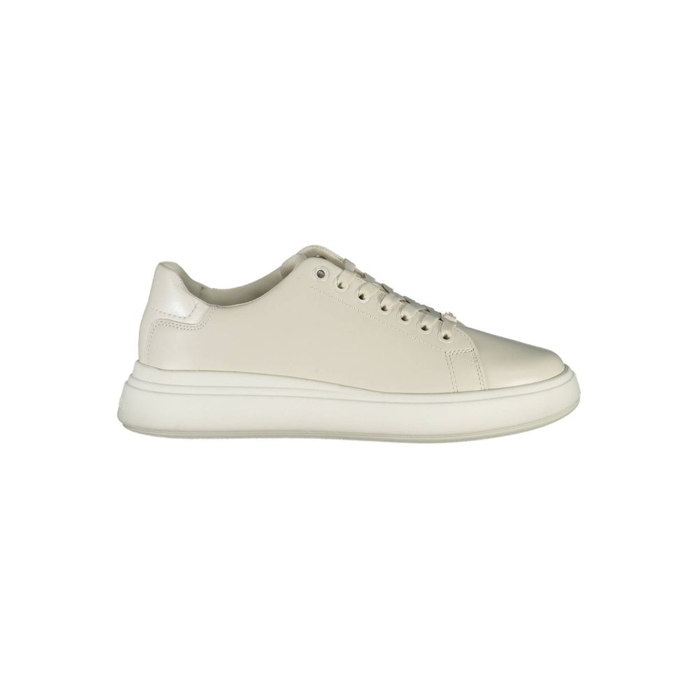 Beige Leder Damen Sneaker