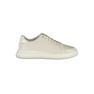 Beige Leder Damen Sneaker