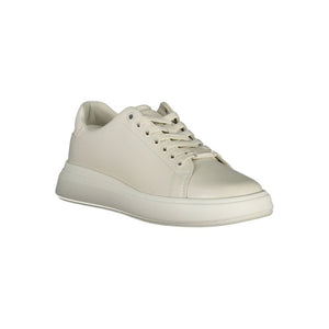 Beige Leder Damen Sneaker