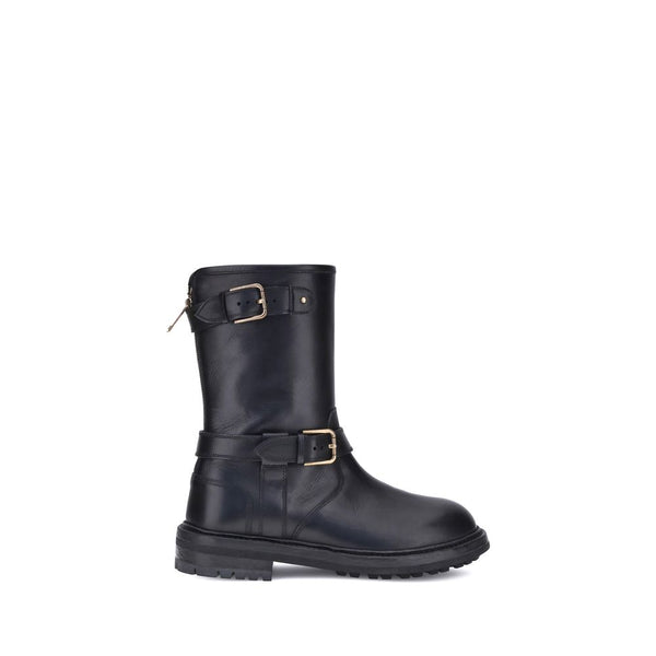 Schwarze Kalbshaut Bos Taurus Schnürstiefel