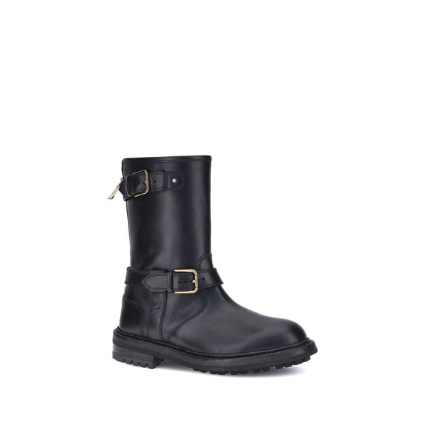 Schwarze Kalbshaut Bos Taurus Schnürstiefel