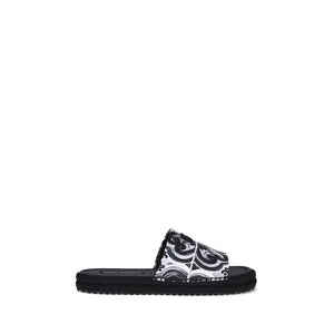 Schwarze Baumwoll-Espadrilles
