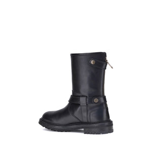 Schwarze Kalbshaut Bos Taurus Schnürstiefel