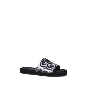 Schwarze Baumwoll-Espadrilles